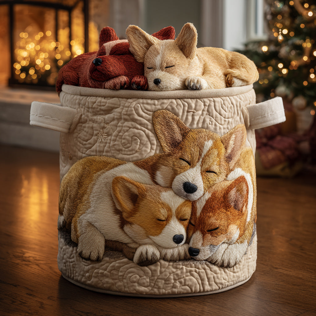 Cesto Portabiancheria – Sogni di Corgi in Vacanza