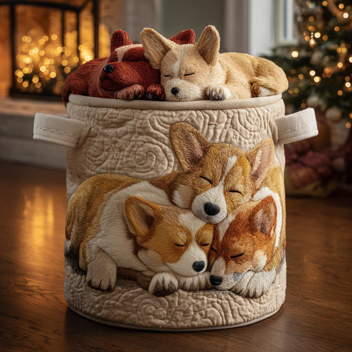 Cesto Portabiancheria – Sogni di Corgi in Vacanza