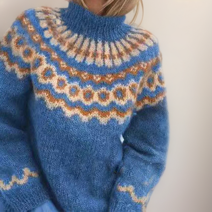 Anni | Maglione lavorato a maglia blu
