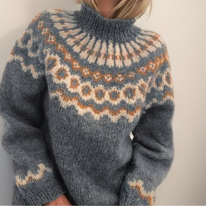 Katri | Maglione in maglia grigio