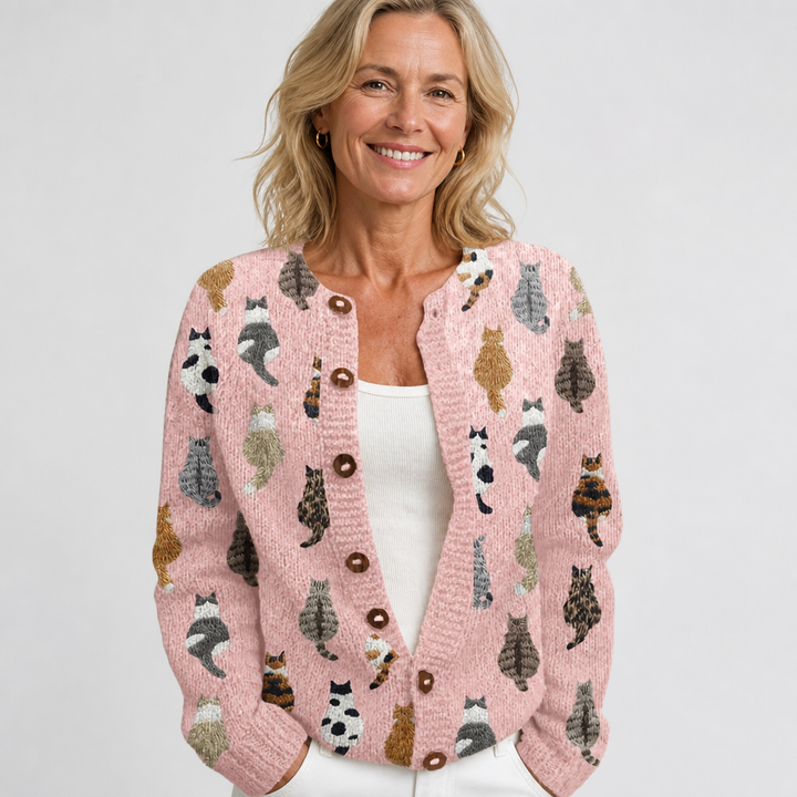 Moxley | Cardigan vintage a motivo floreale