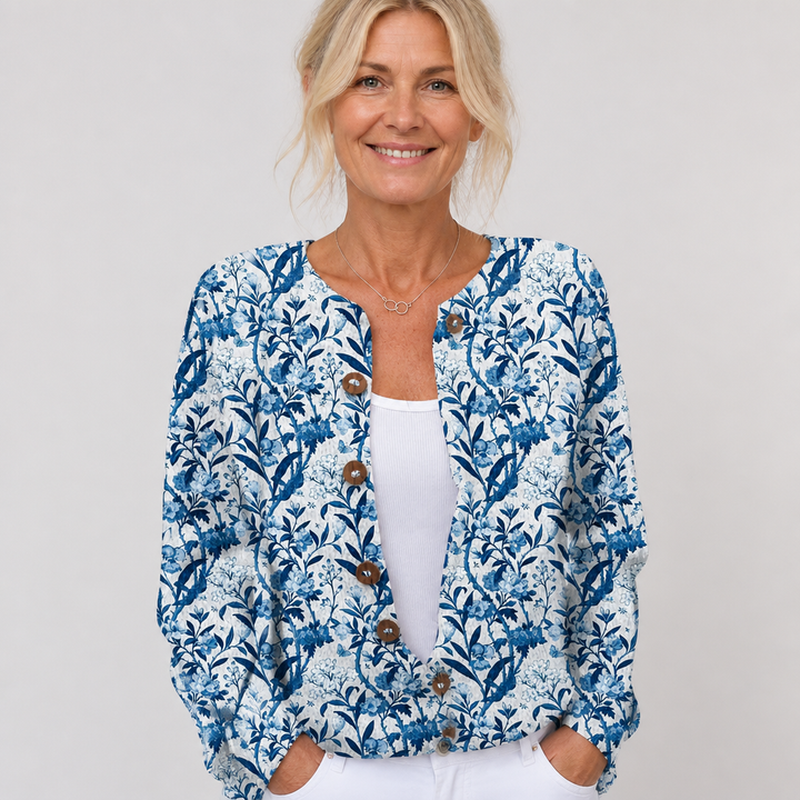Tiverly | Cardigan vintage con motivo floreale