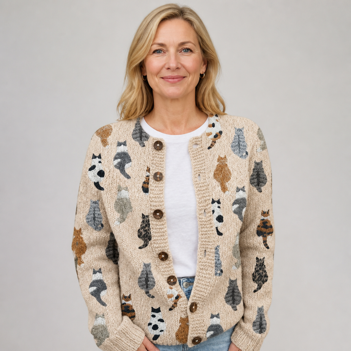 Moxley | Cardigan vintage a motivo floreale