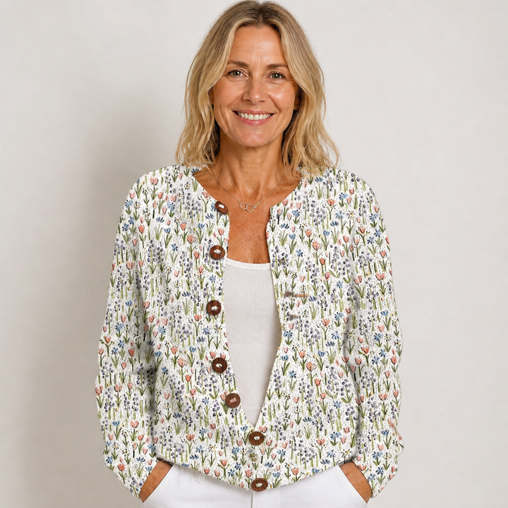 Ivadelle | Cardigan vintage con motivo floreale