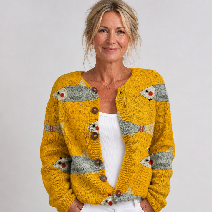 Anouk | Cardigan vintage con motivo floreale