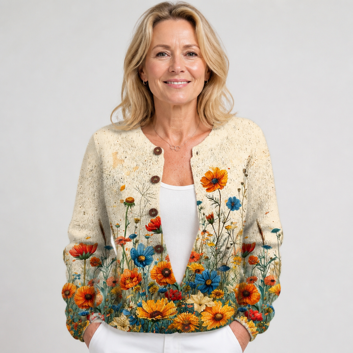 Tansy | Cardigan vintage con motivo floreale
