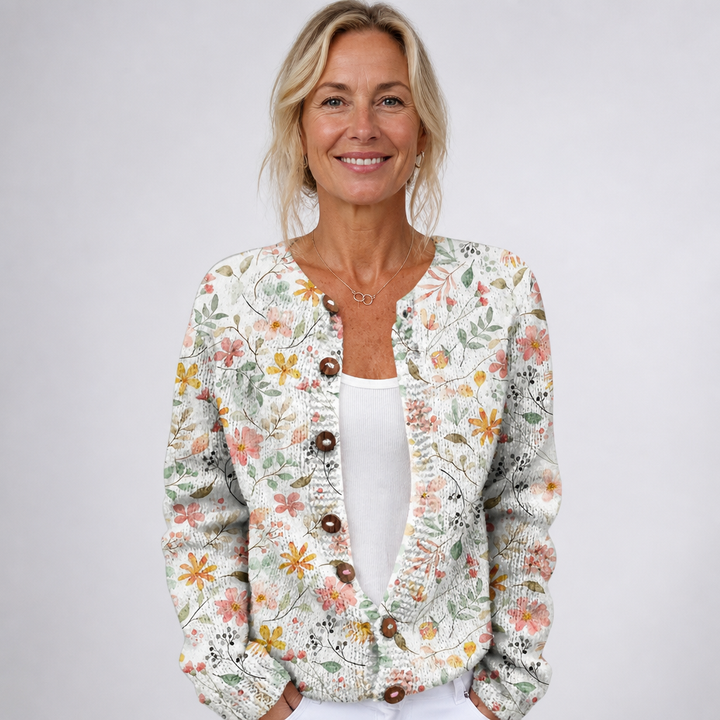 Greta | Cardigan vintage con motivo floreale