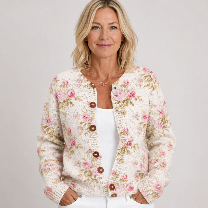 Kerensa | Cardigan vintage con motivo floreale