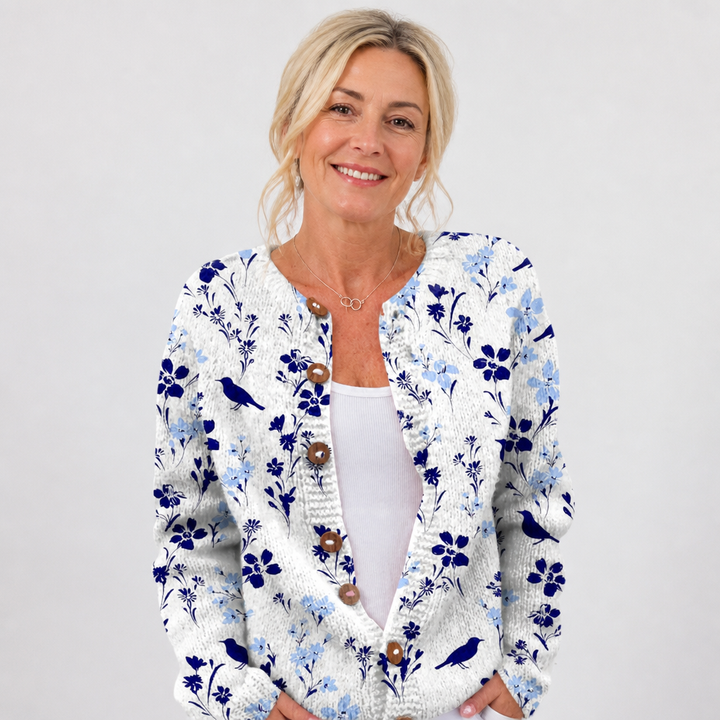 Vynora | Cardigan vintage con motivo floreale