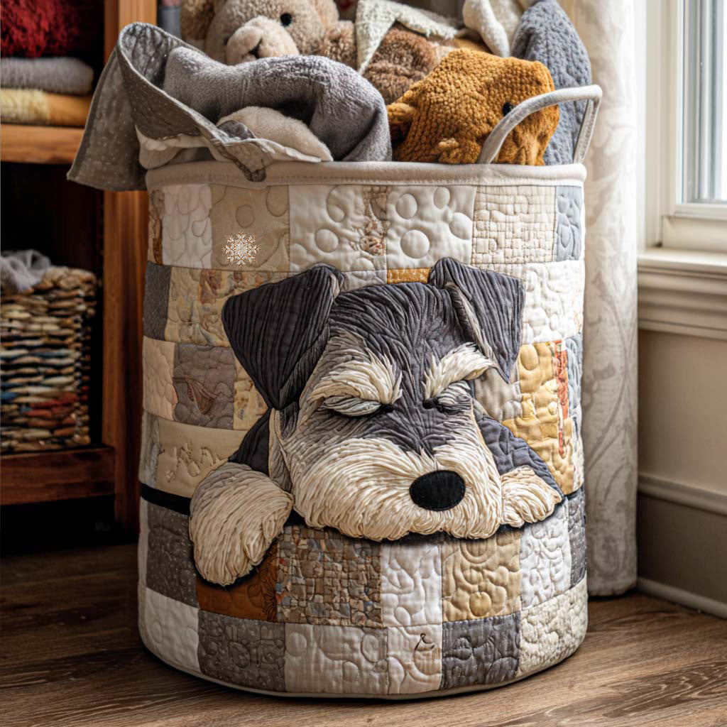 Cesto portabiancheria – Schnauzer sonnolento