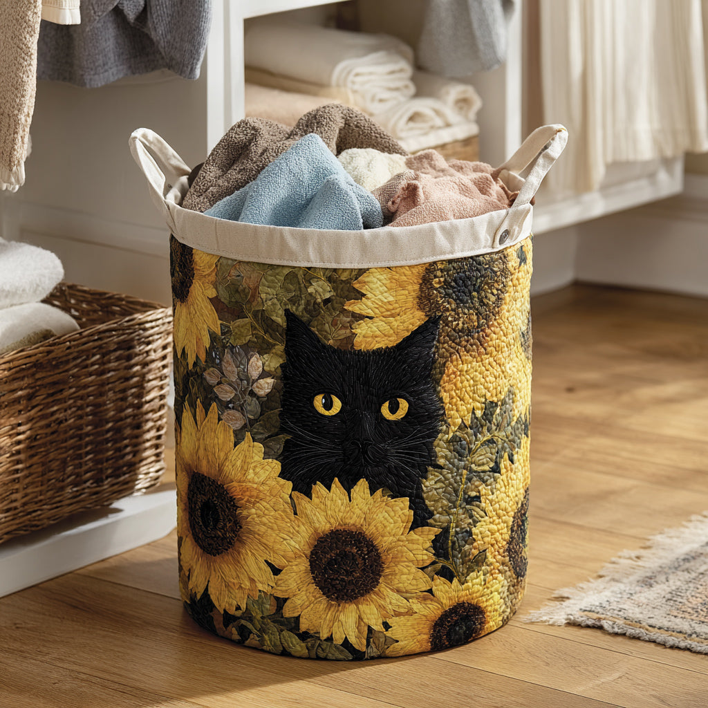 Cesto Portabiancheria – Gatto Nero Sole