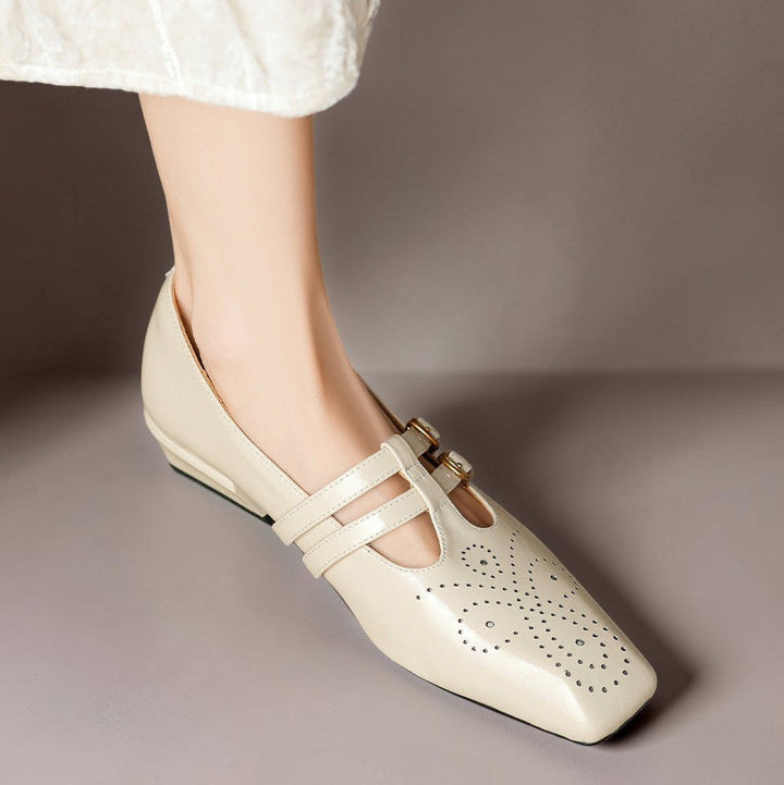 DORA | Scarpe da donna Pauline con doppia fibbia traforate