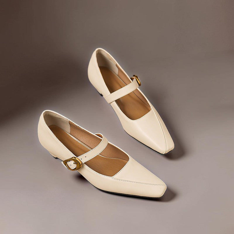 DORA | Ballerine a Punta Stretta con Fibbia Dorata Catherine da Donna