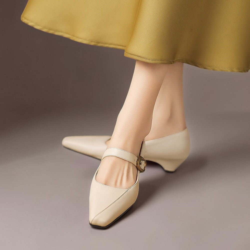 DORA | Ballerine a Punta Stretta con Fibbia Dorata Catherine da Donna