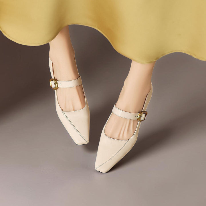 DORA | Ballerine a Punta Stretta con Fibbia Dorata Catherine da Donna