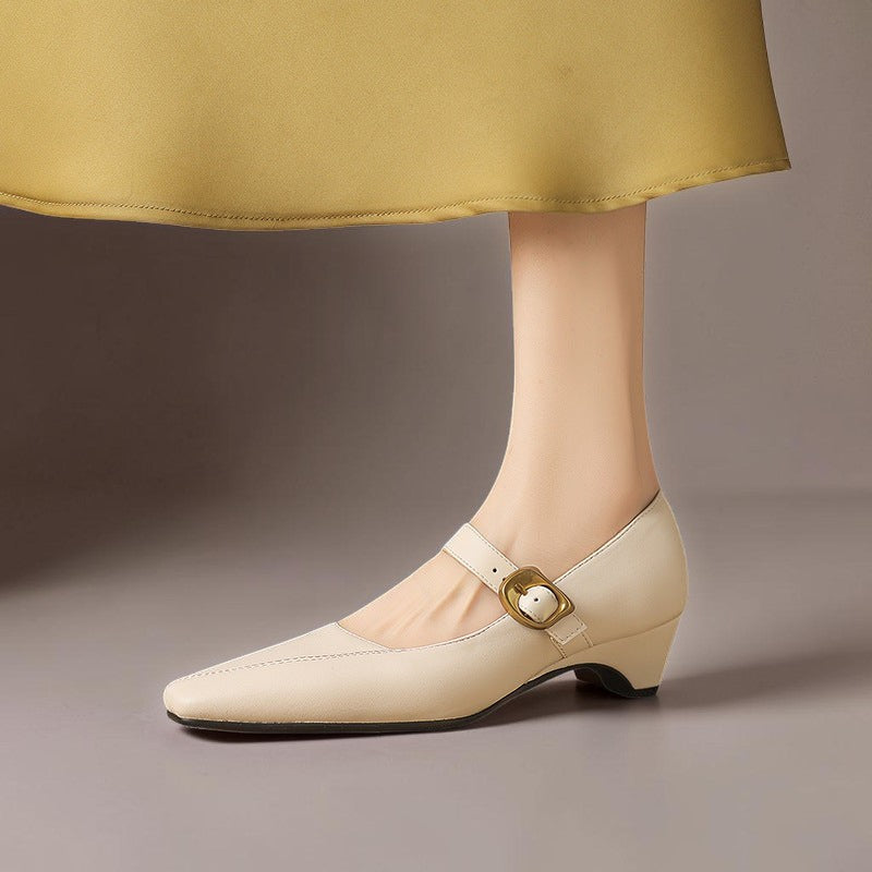 DORA | Ballerine a Punta Stretta con Fibbia Dorata Catherine da Donna