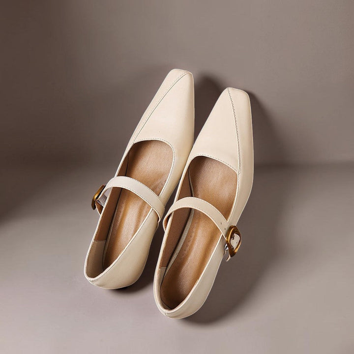DORA | Ballerine a Punta Stretta con Fibbia Dorata Catherine da Donna