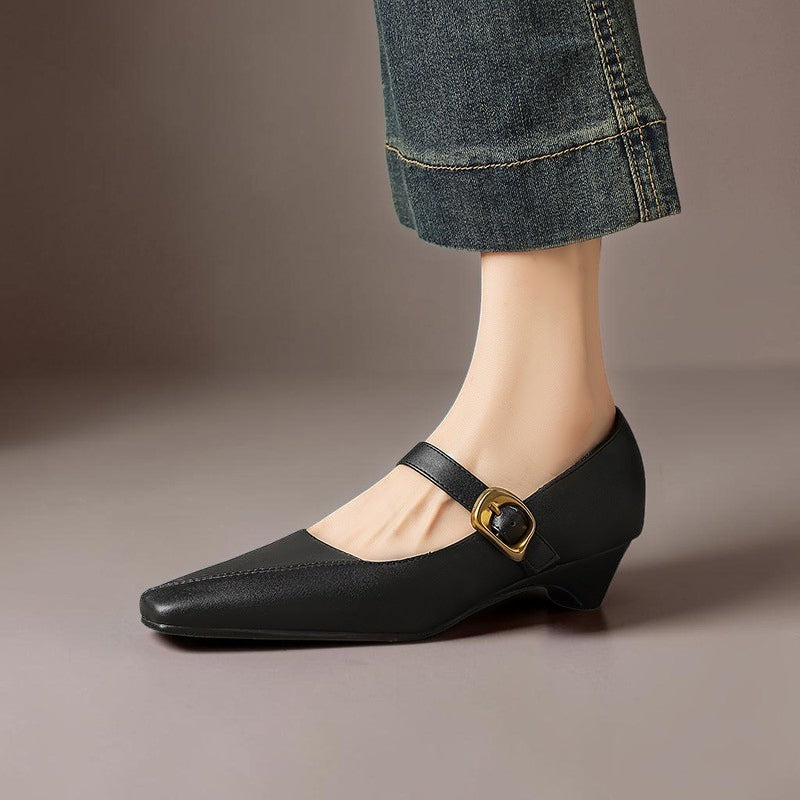 DORA | Ballerine a Punta Stretta con Fibbia Dorata Catherine da Donna