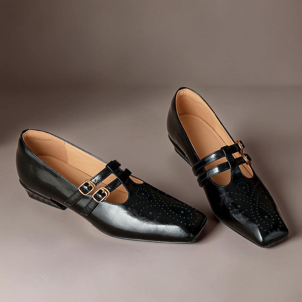 DORA | Scarpe da donna Pauline con doppia fibbia traforate