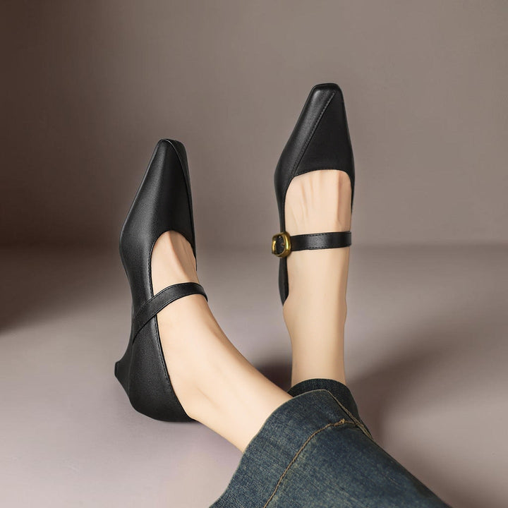 DORA | Ballerine a Punta Stretta con Fibbia Dorata Catherine da Donna