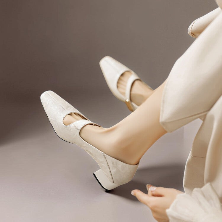 DORA | Ballerine a Punta Quadrata con Morsetto Dorato per Donna Juliette