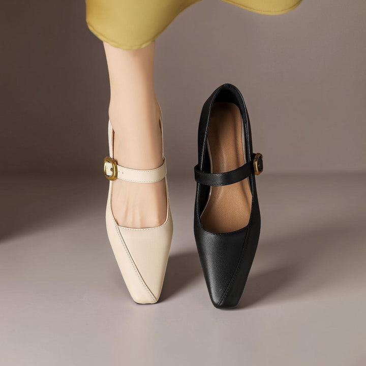 DORA | Ballerine a Punta Stretta con Fibbia Dorata Catherine da Donna