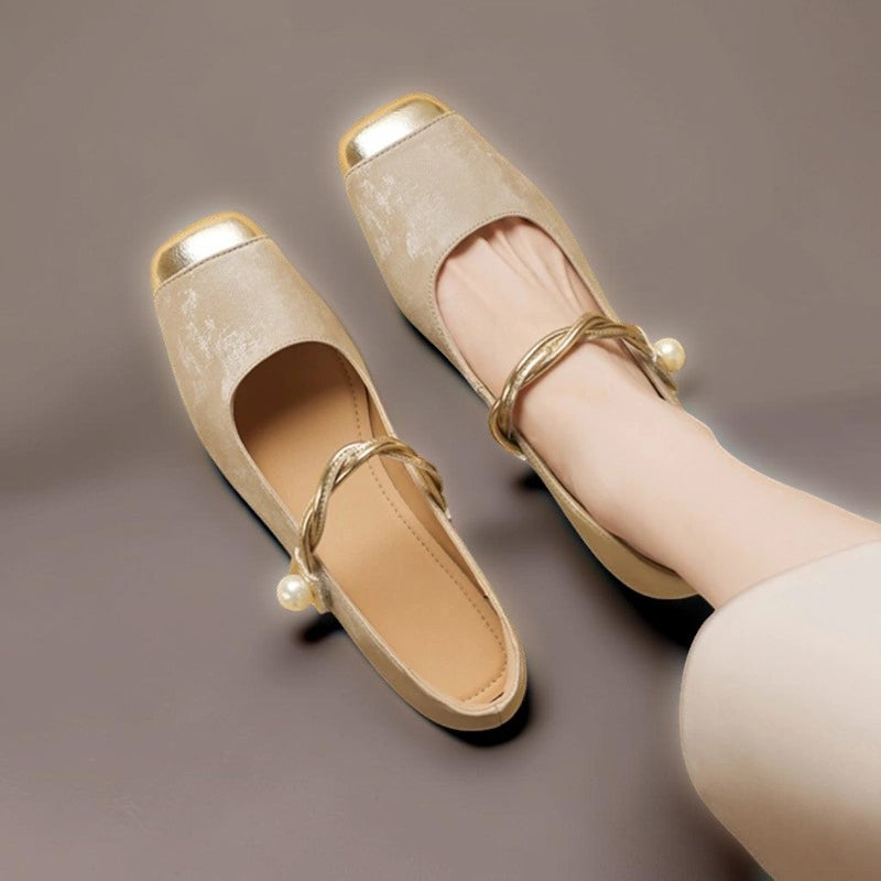 DORA | Scarpe da donna Léa con punta quadrata e perle