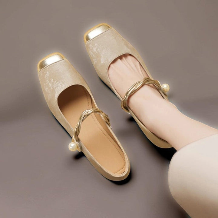 DORA | Scarpe da donna Léa con punta quadrata e perle